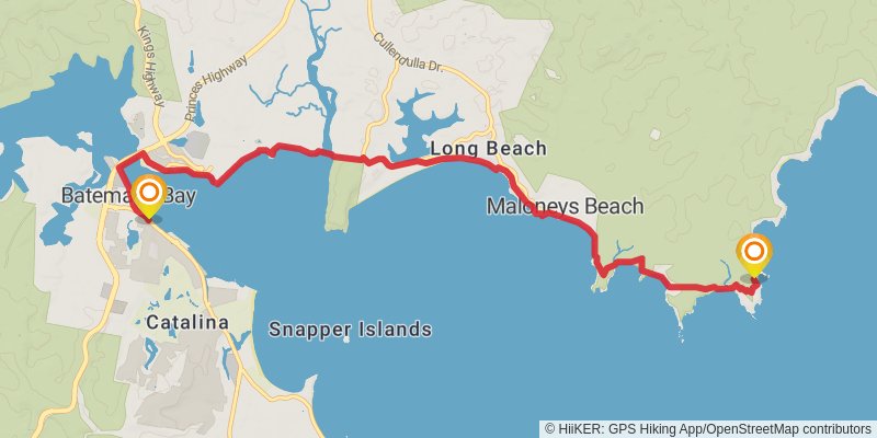 The Great South Coast Walk stage 16 Map