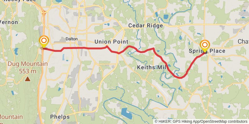 Pinhoti Trail stage 26 Map
