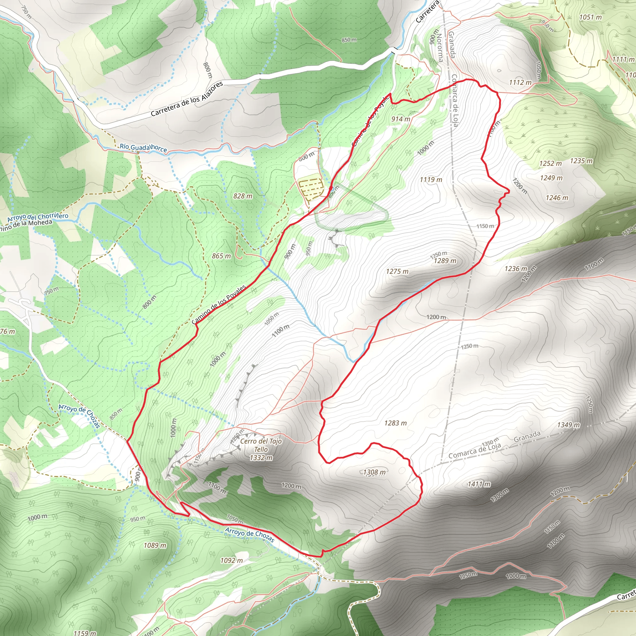 Sierra de San Jorge PR A 353 mobile static map
