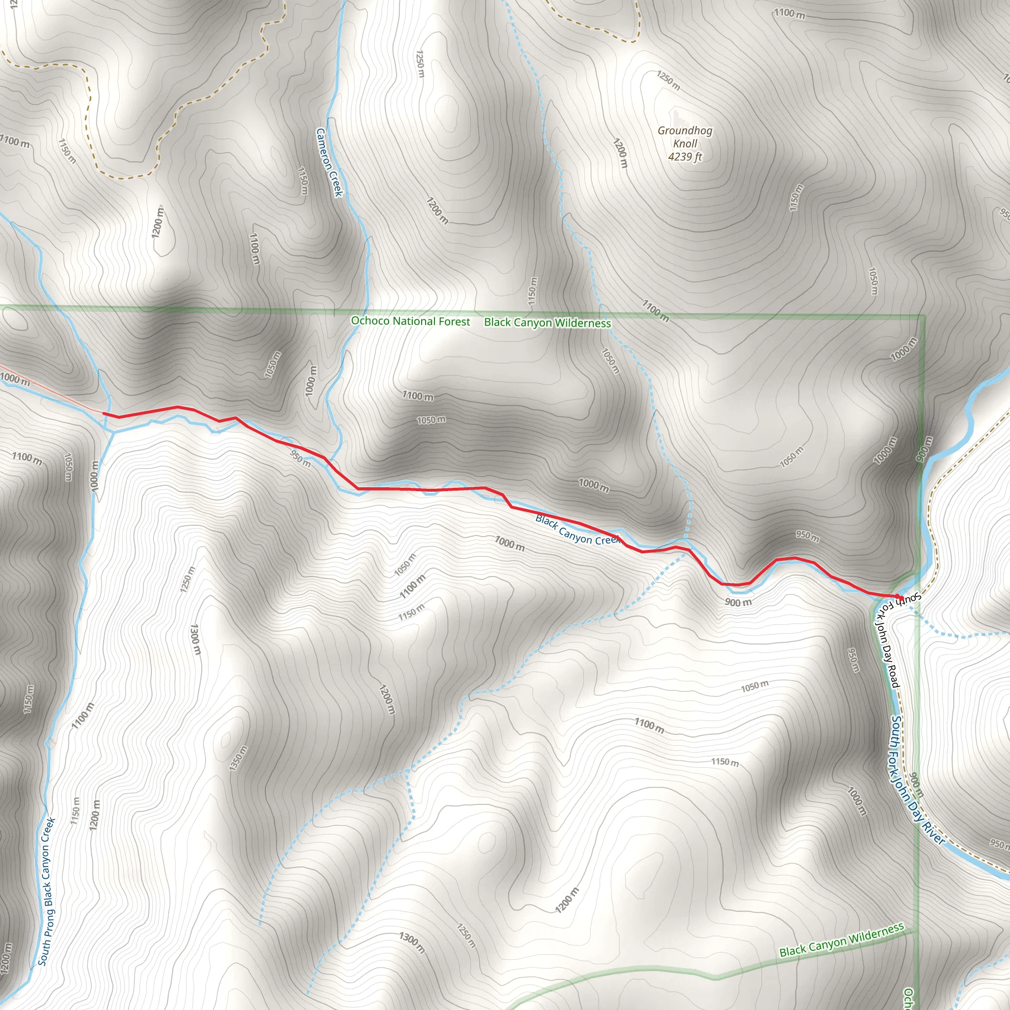 Black Canyon Trail mobile static map