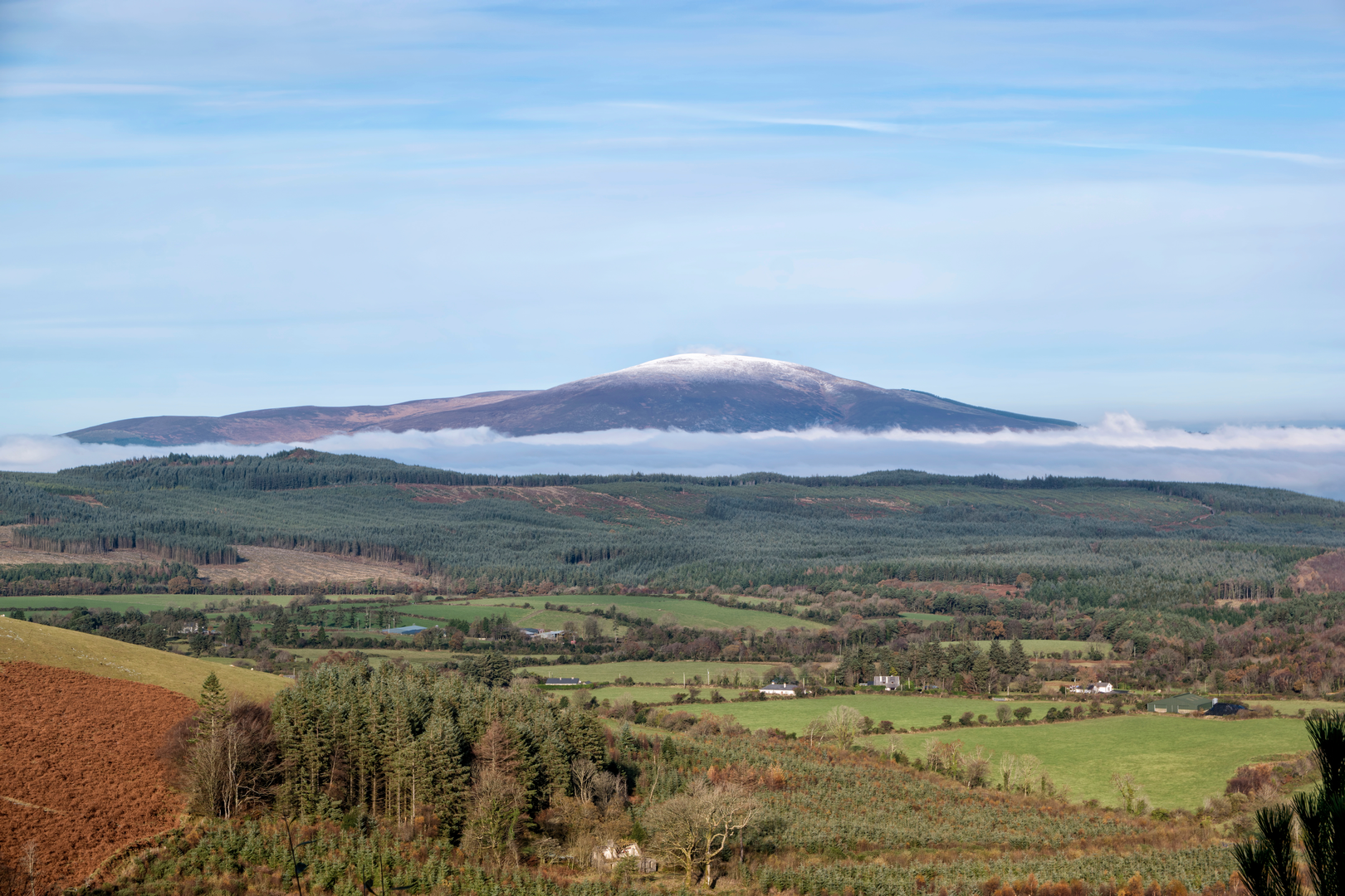 An image depicting the trail Slievenamon and its surrounding area.