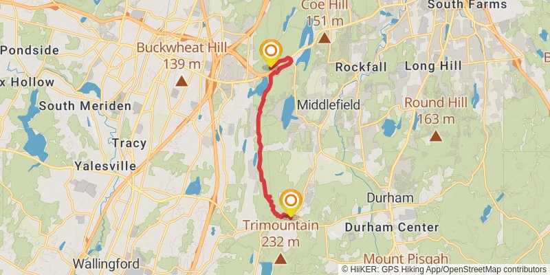 New England Trail stage 16 Map