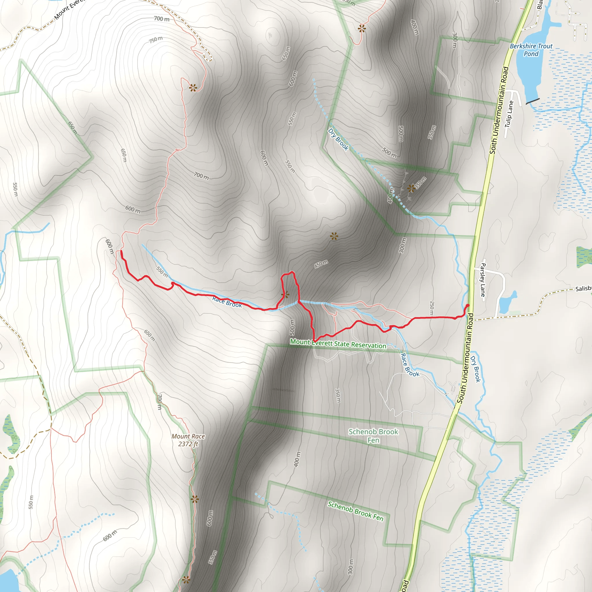 Race Brook Trail mobile static map