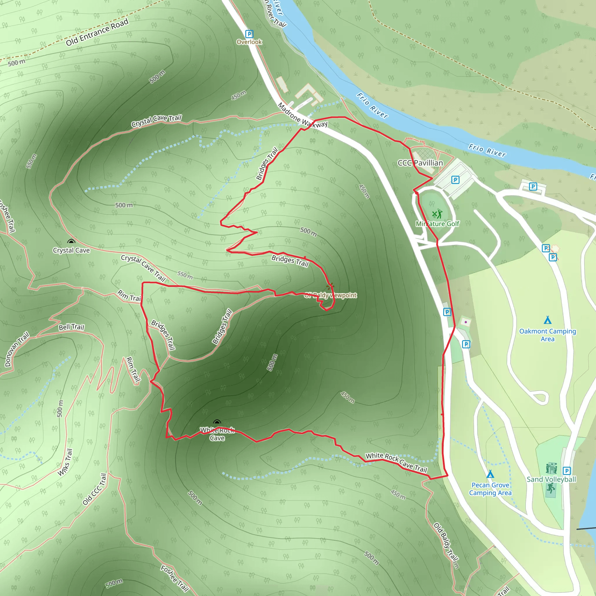 Bridges and Bird Loop Trail mobile static map
