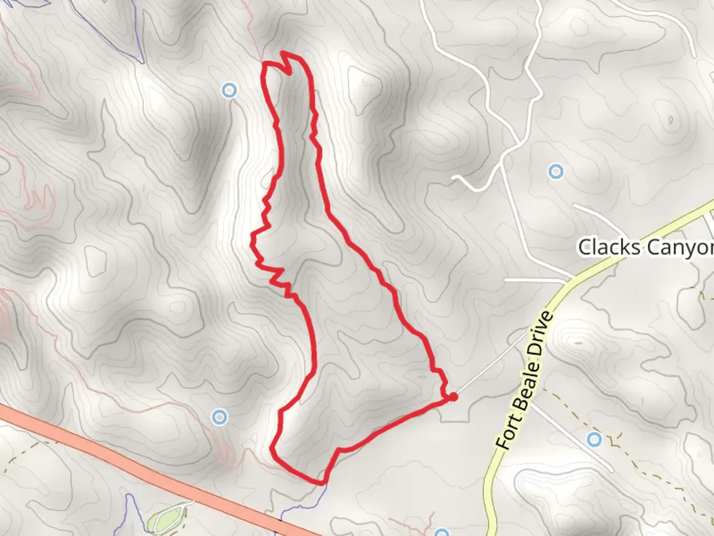 An image depicting the trail Camp Beale Loop Trail and its surrounding area.