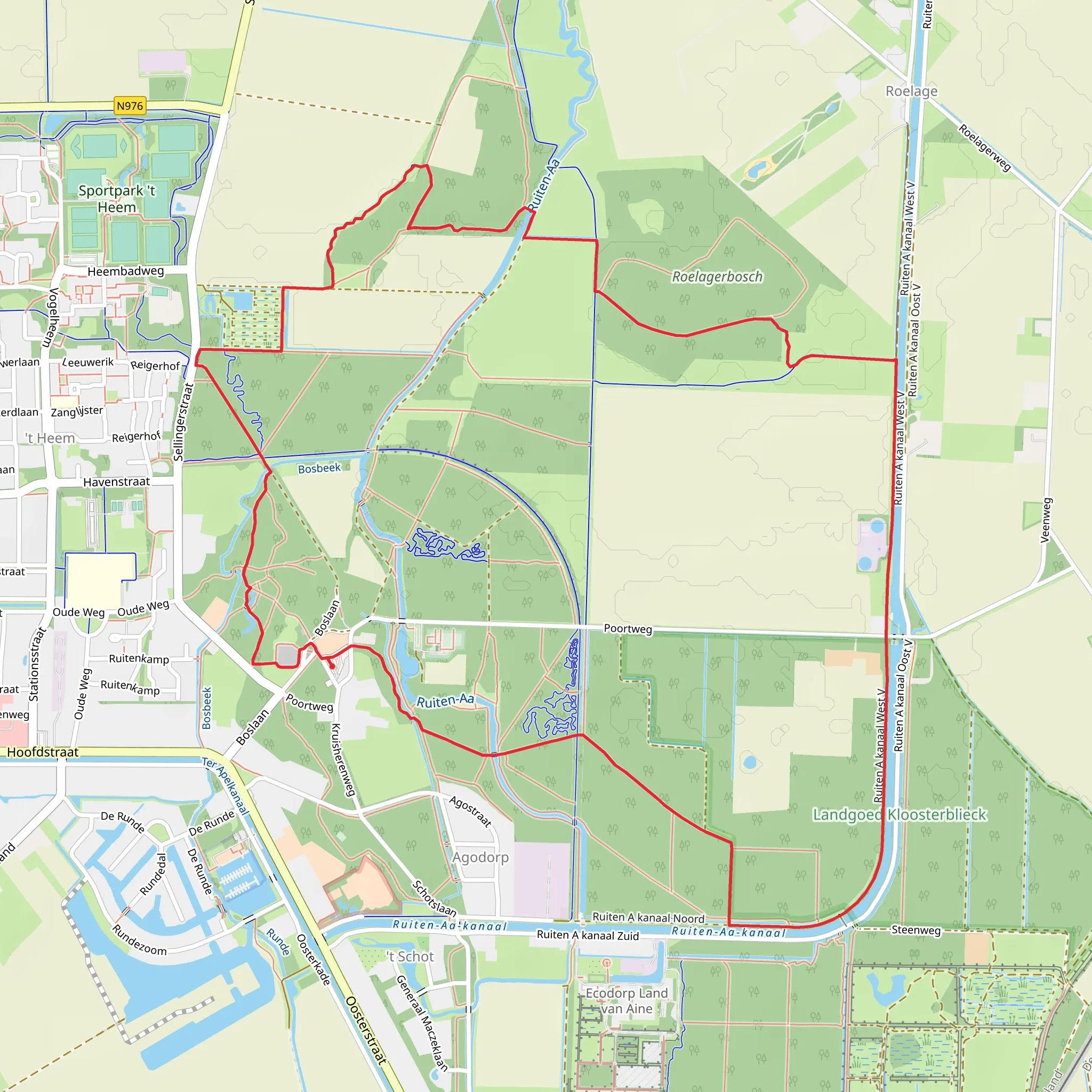 Ter Apel and Vossenberg via Westerwoldepad mobile static map