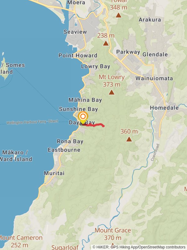 Korimako Road Track mobile static map
