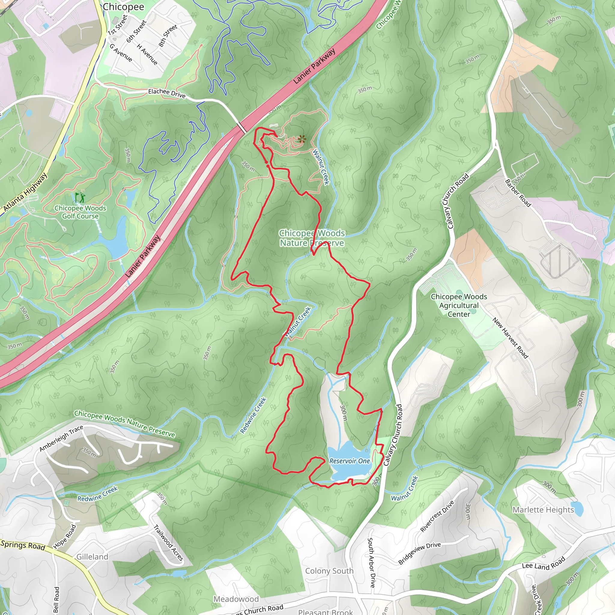 Reservoir One - Lake Loop mobile static map