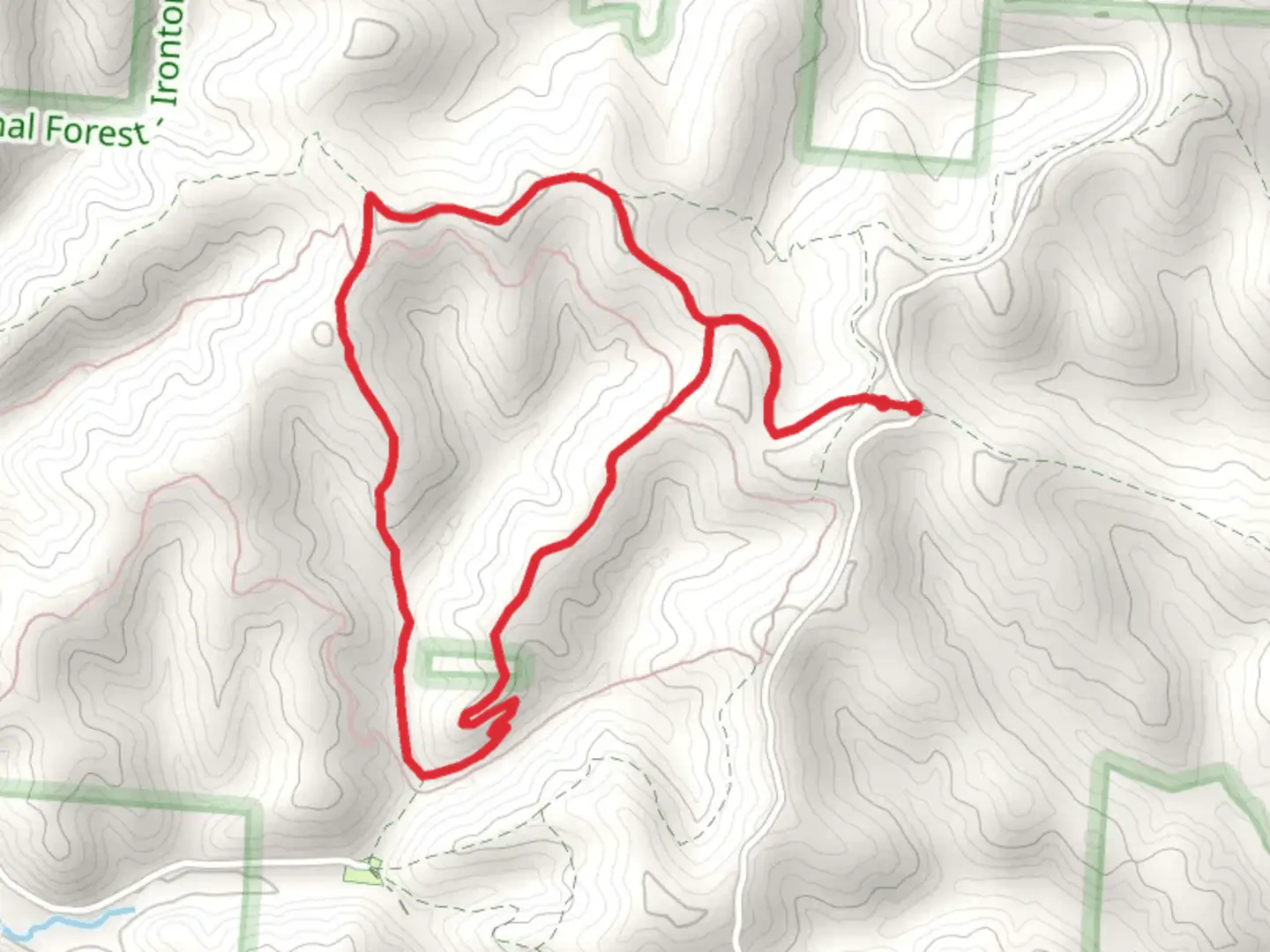 An image depicting the trail Paddle Creek Loop via Kimble Loop Trail and its surrounding area.