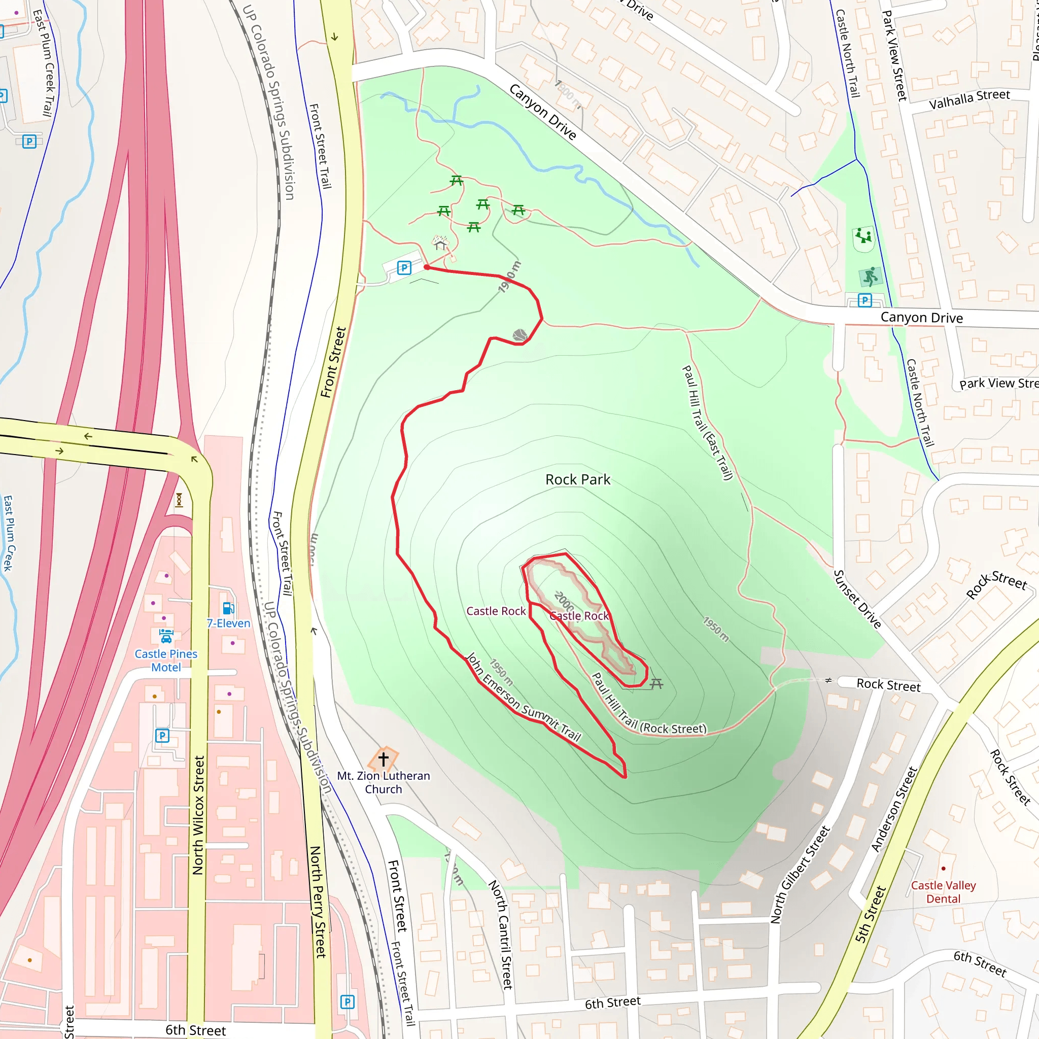 John Emerson Summit Trail mobile static map