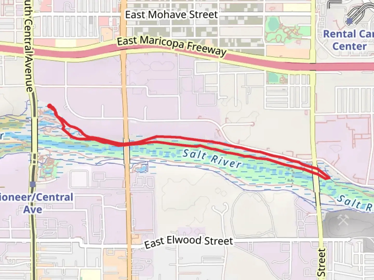 An image depicting the trail Salt River Loop and its surrounding area.