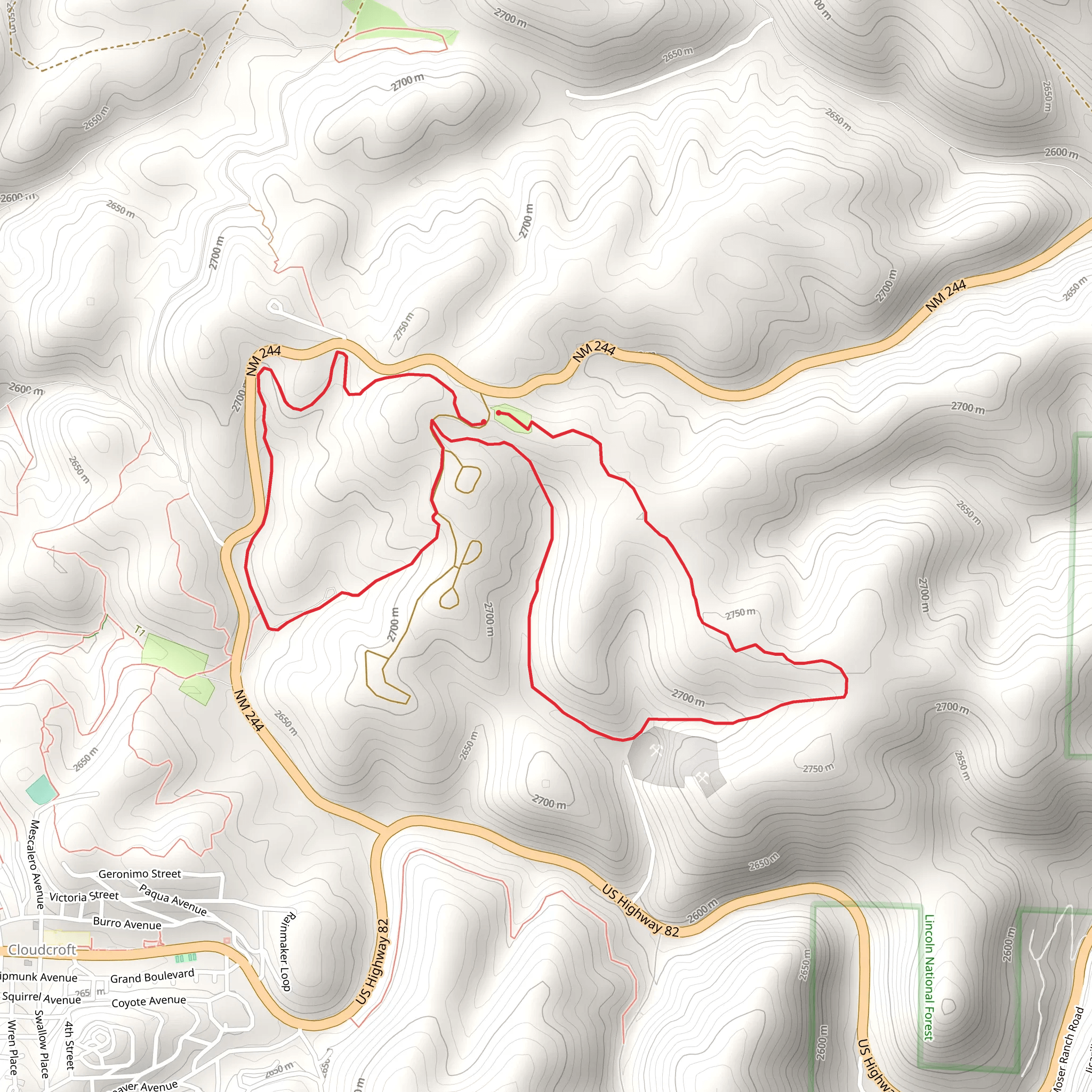 Fir and Little Apache Loop Trail mobile static map