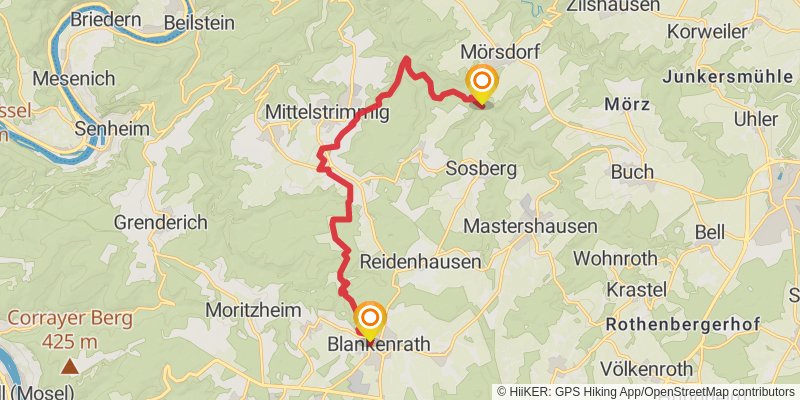 Saar-Hunsrück-Steig stage 17 Map
