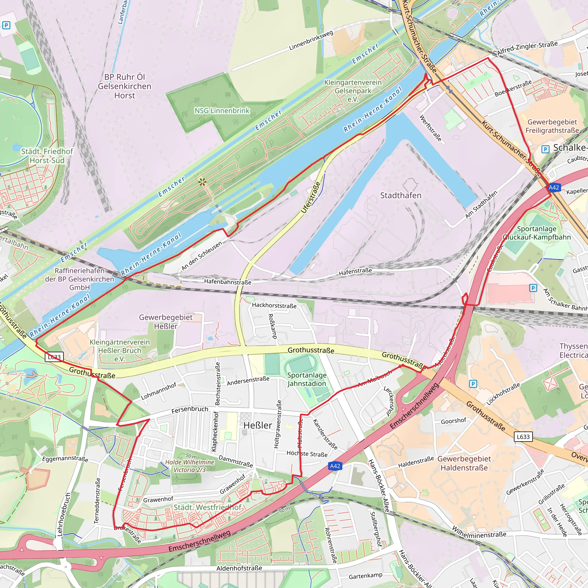 Hessler Rundweg Loop mobile static map