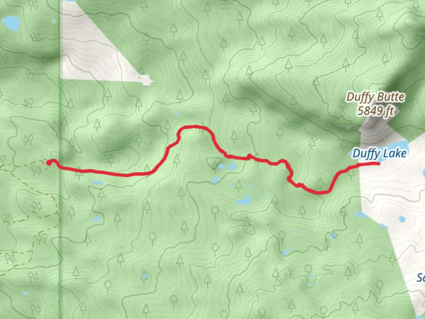 An image depicting the trail Duffy Lake Trail and its surrounding area.
