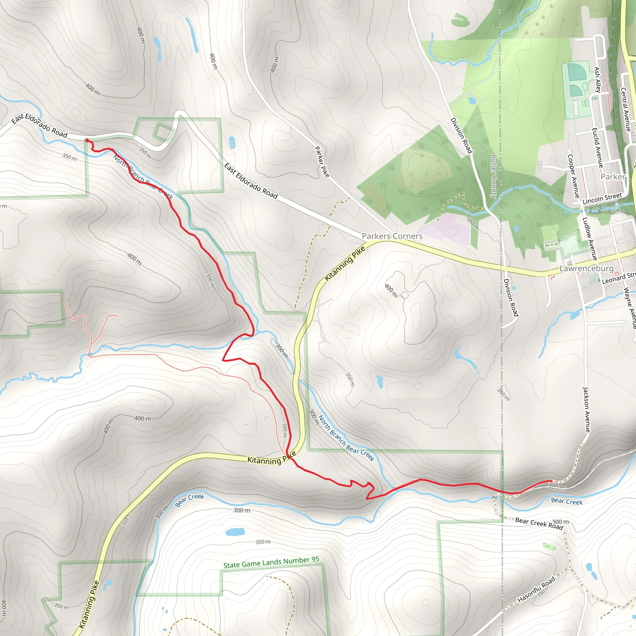 Bear Creek via NCT mobile static map