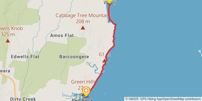 Yuraygir Coastal Walk stage 3 Map