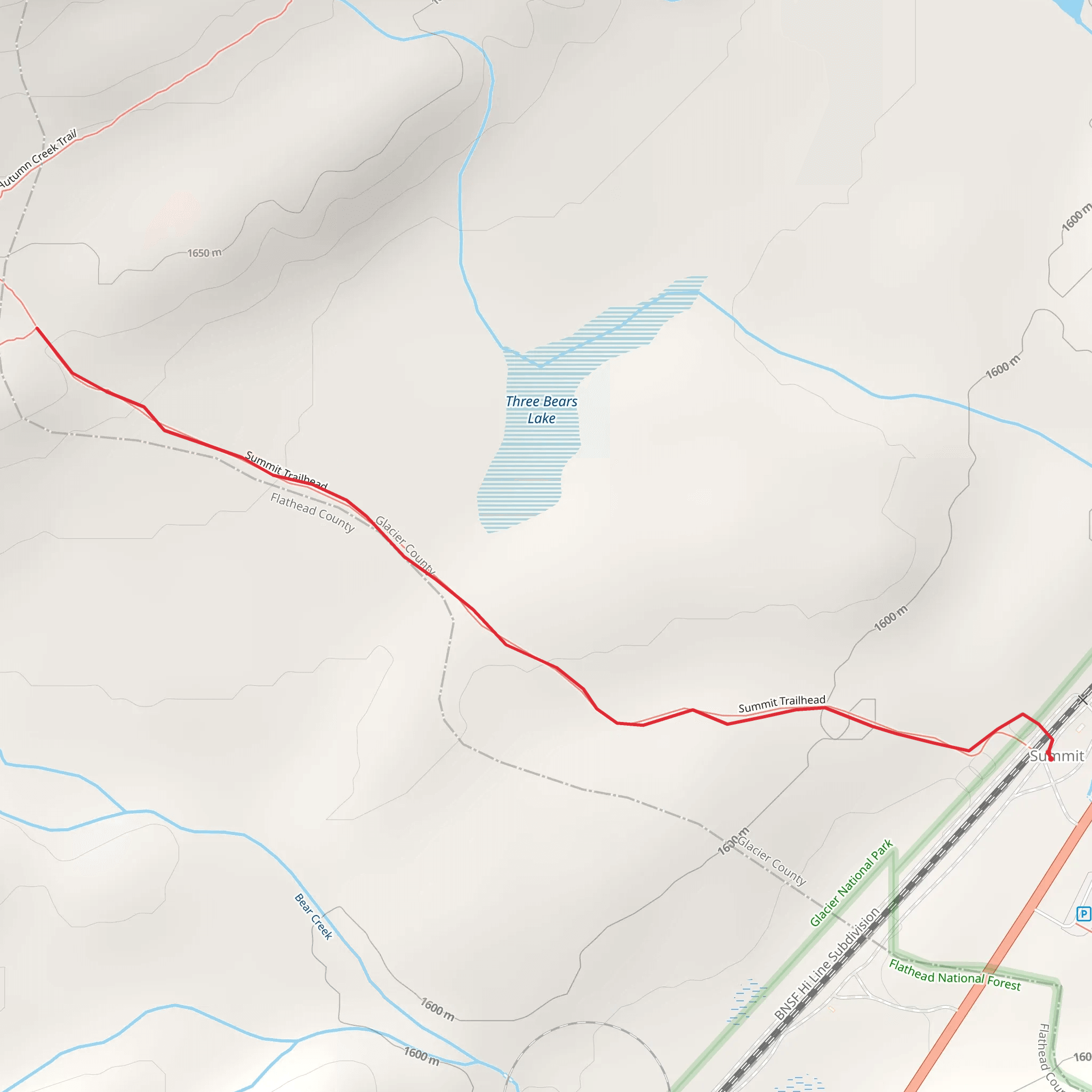 Summit Trail mobile static map