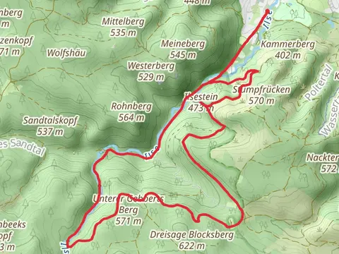 Ilsestein via Brockenlauf and Ilsenburg - Plessenburg - Darlingerode