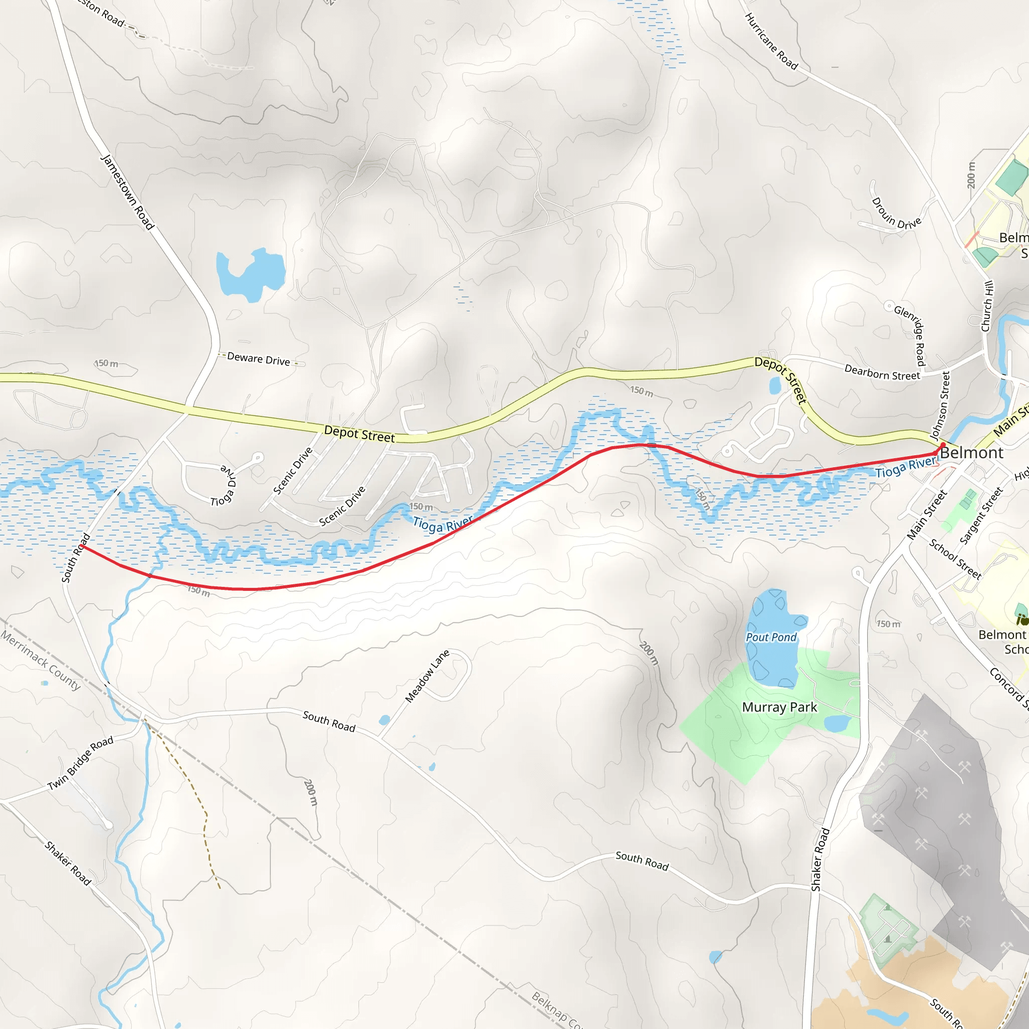 Village Spur Rail Trail mobile static map