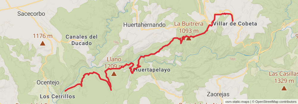 GR 113 Camino Natural del Tajo stage 9 Map