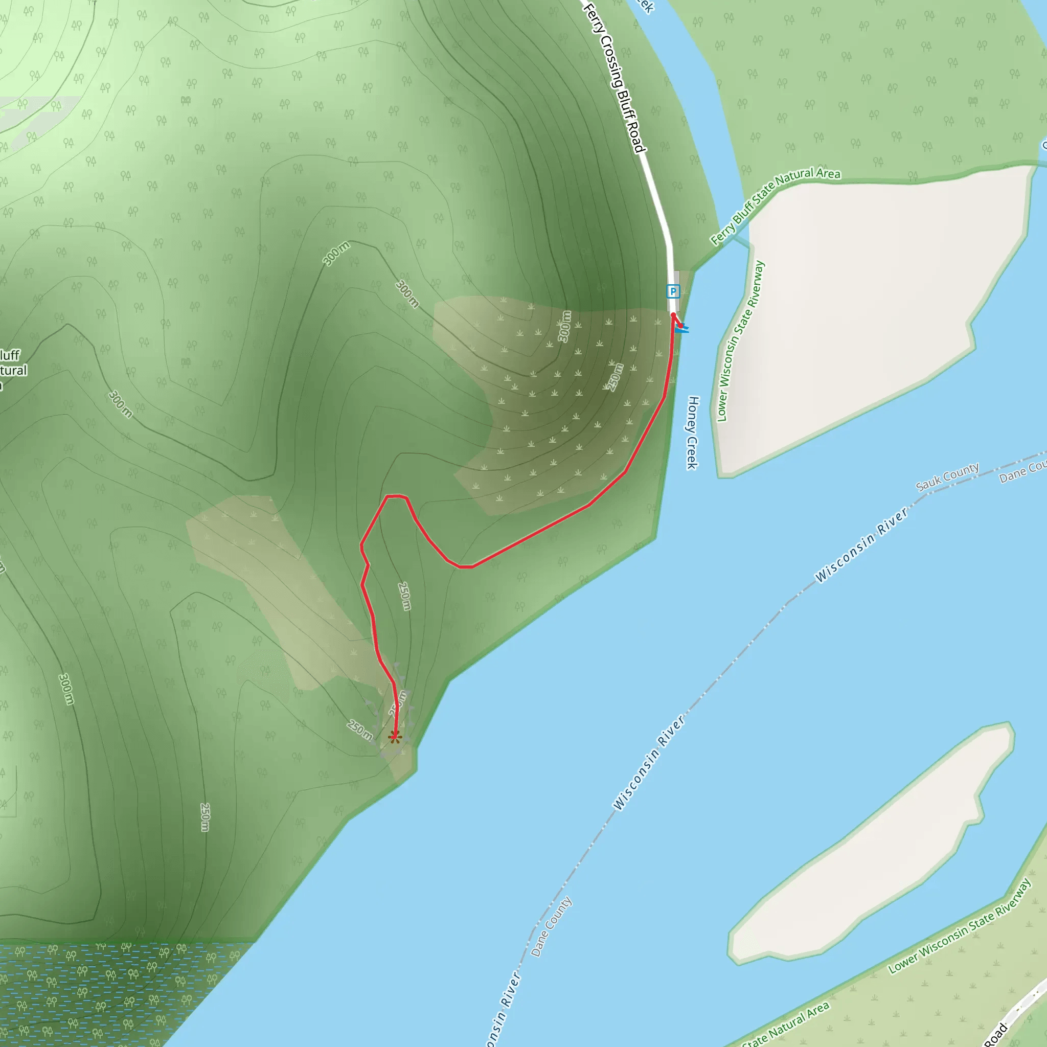 Wisconsin River Out and Back mobile static map