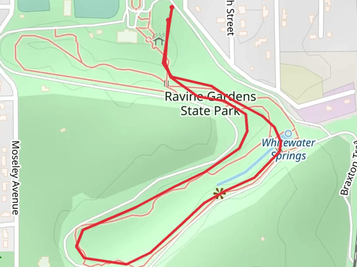 An image depicting the trail Ravine Gardens State Park Short Loop and its surrounding area.