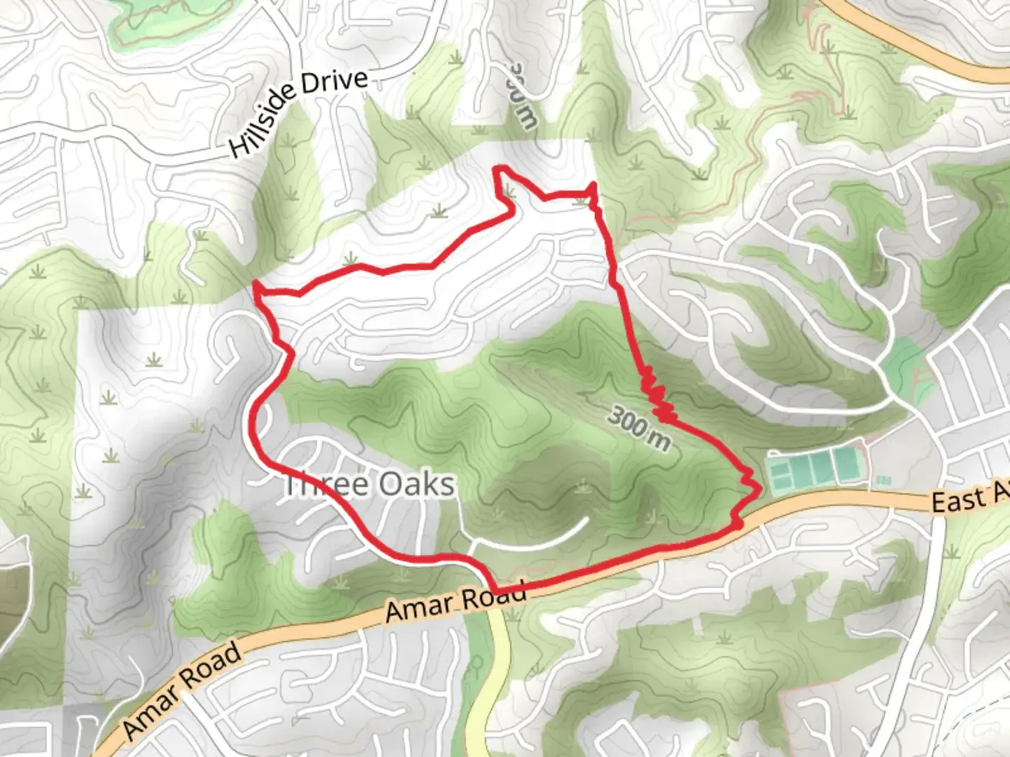 An image depicting the trail Schabarum - Skyline Loop Trail and its surrounding area.