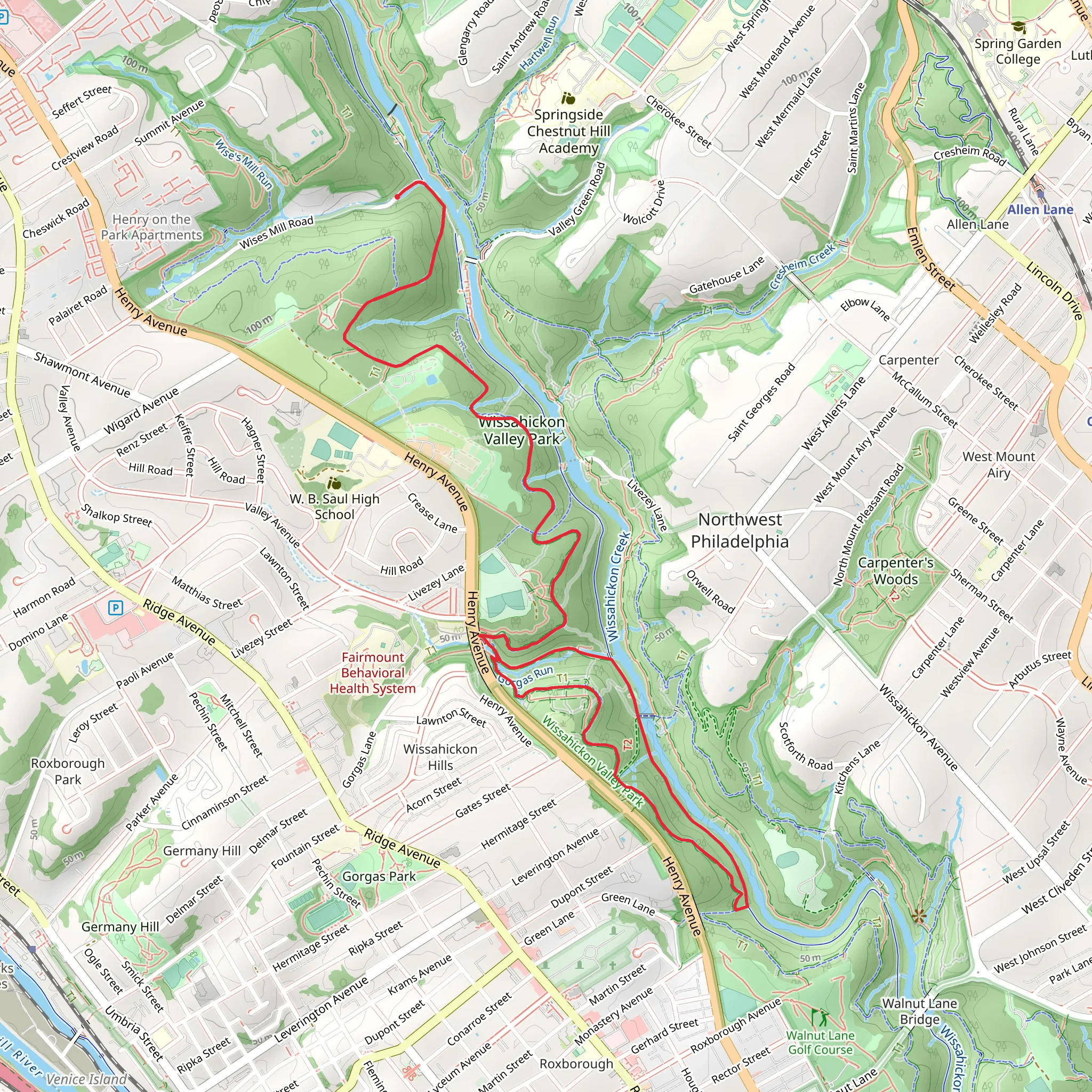 Salvatore Pachella Memorial Field - Yellow Trail mobile static map
