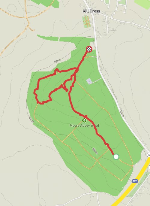 Hike on Moore Abbey Woods - Gerard Manly Hopkins Way mobile static map