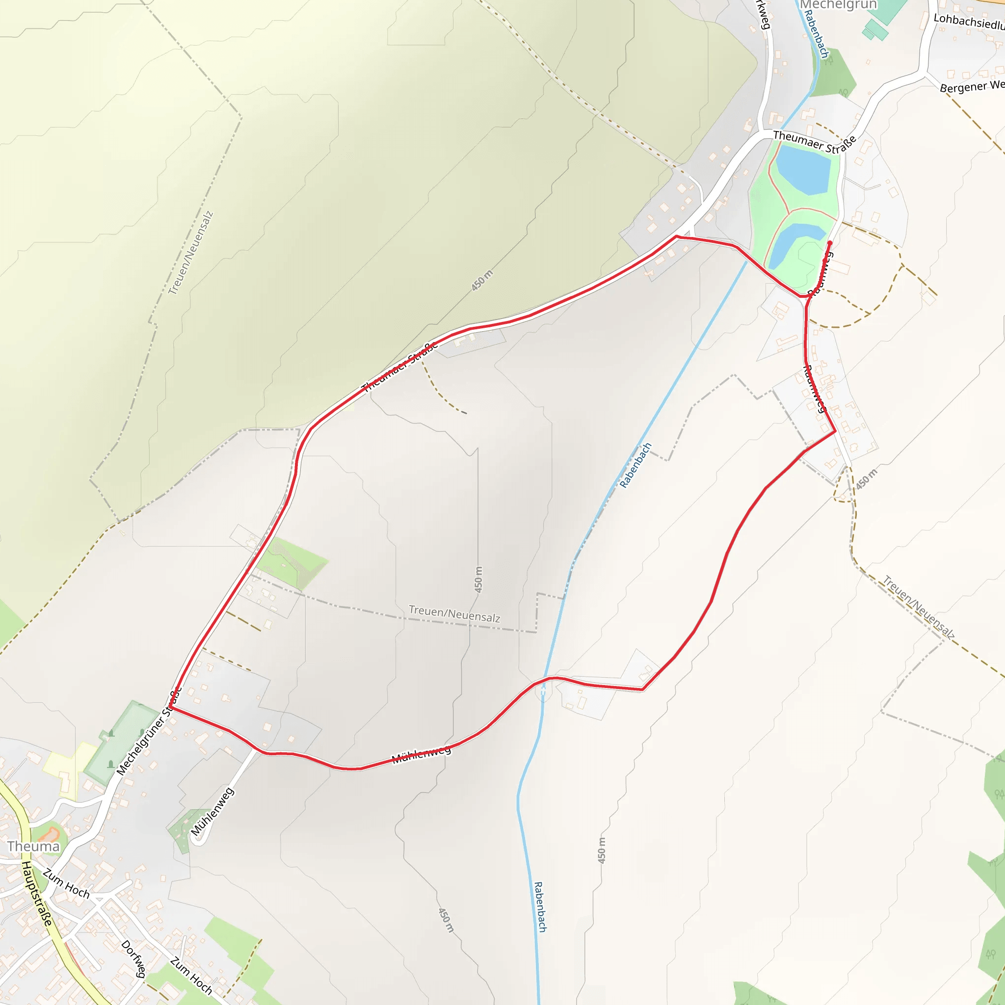 Mechelgrüner Straße and Mühlenweg Loop mobile static map