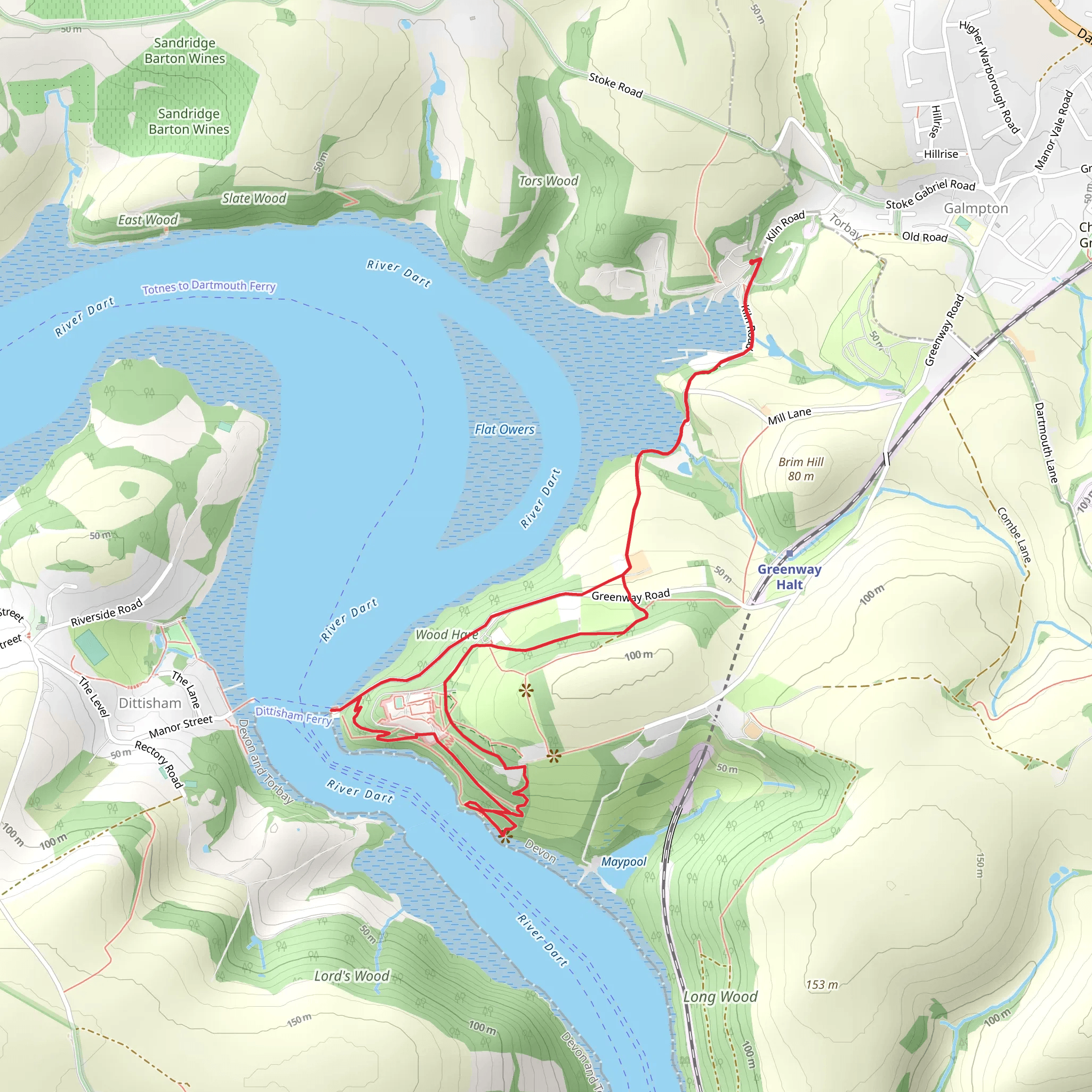 River Dart and The Lodge At Greenway mobile static map