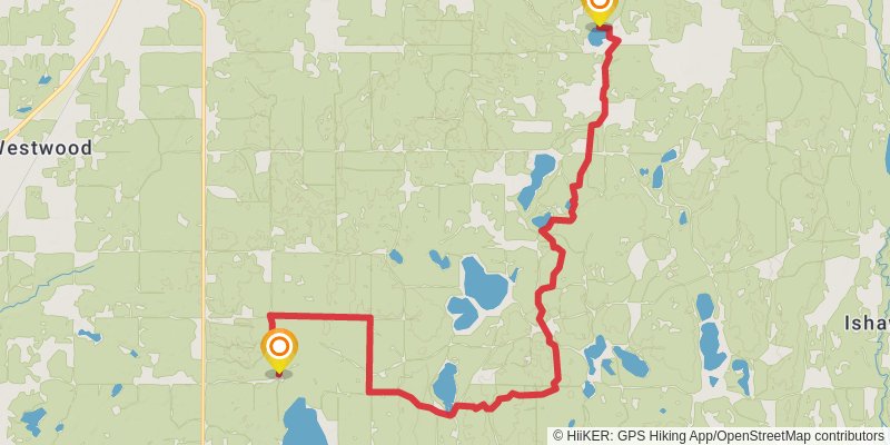 North Country Trail - Michigan Southeast stage 11 Map