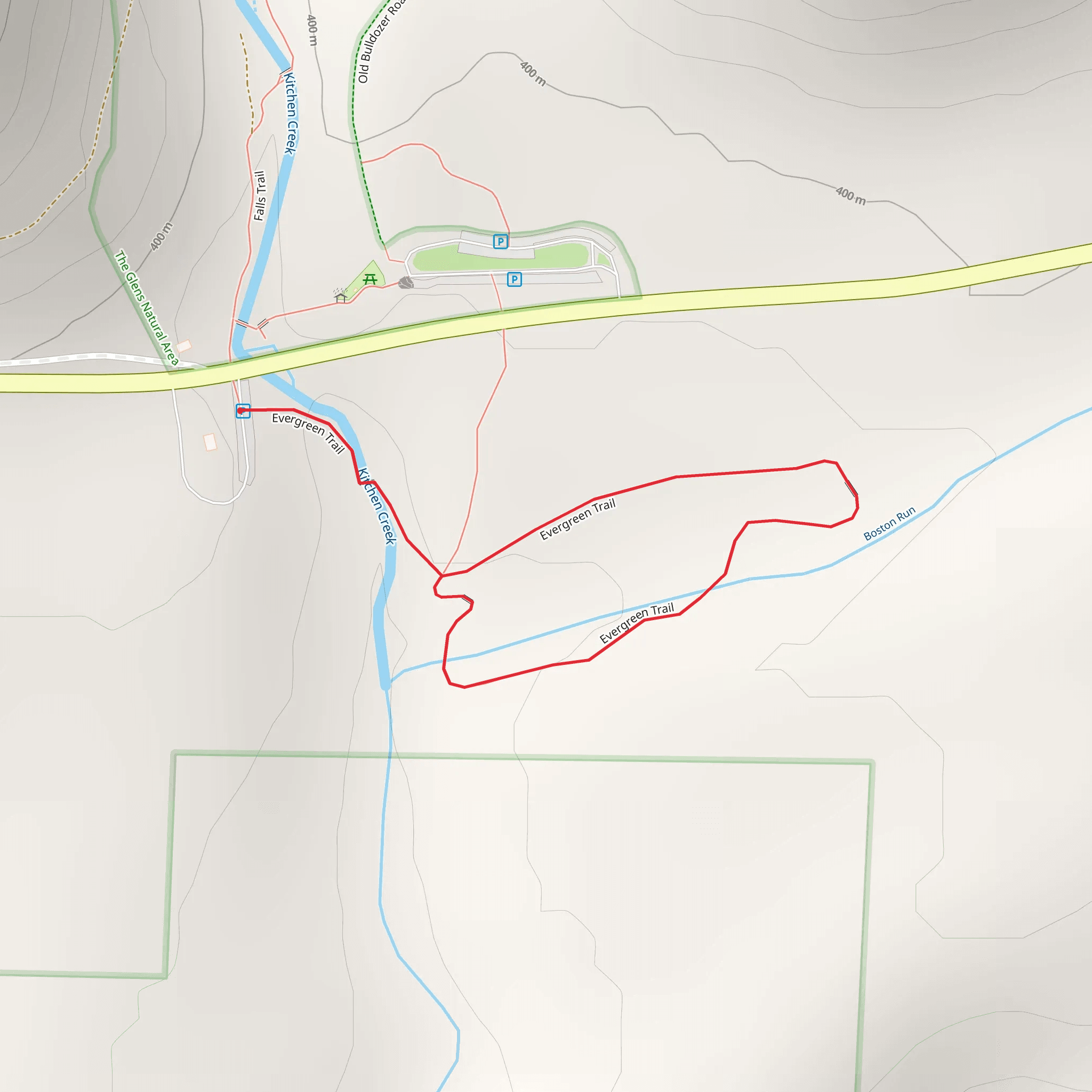 Evergreen Trail Loop mobile static map