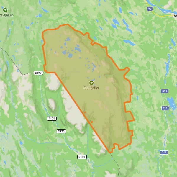Fulufjället National Park mobile static map