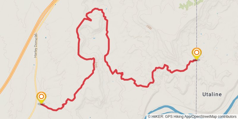 American Discovery Trail - Utah stage 1 Map