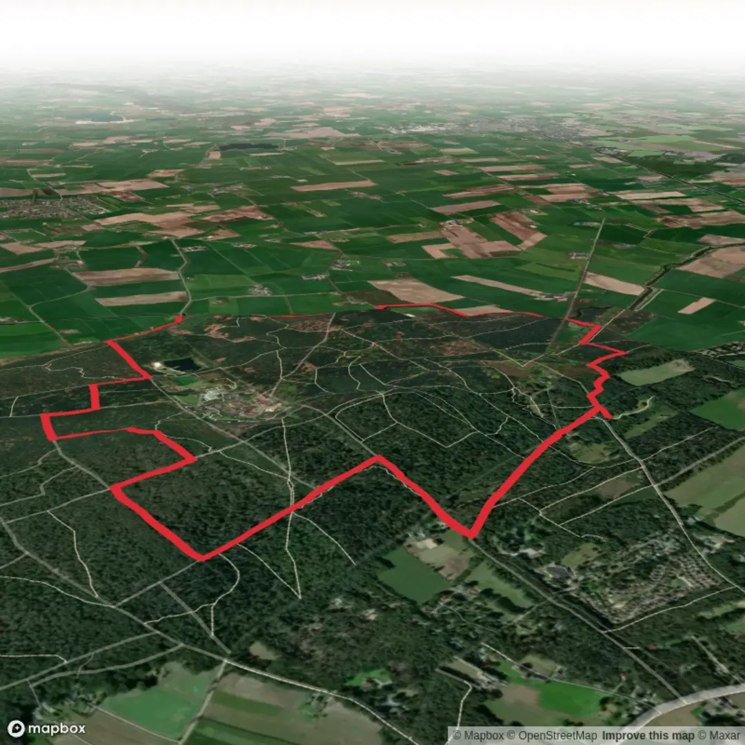 An image depicting the trail De Hollander and Eelerberg Loop and its surrounding area.