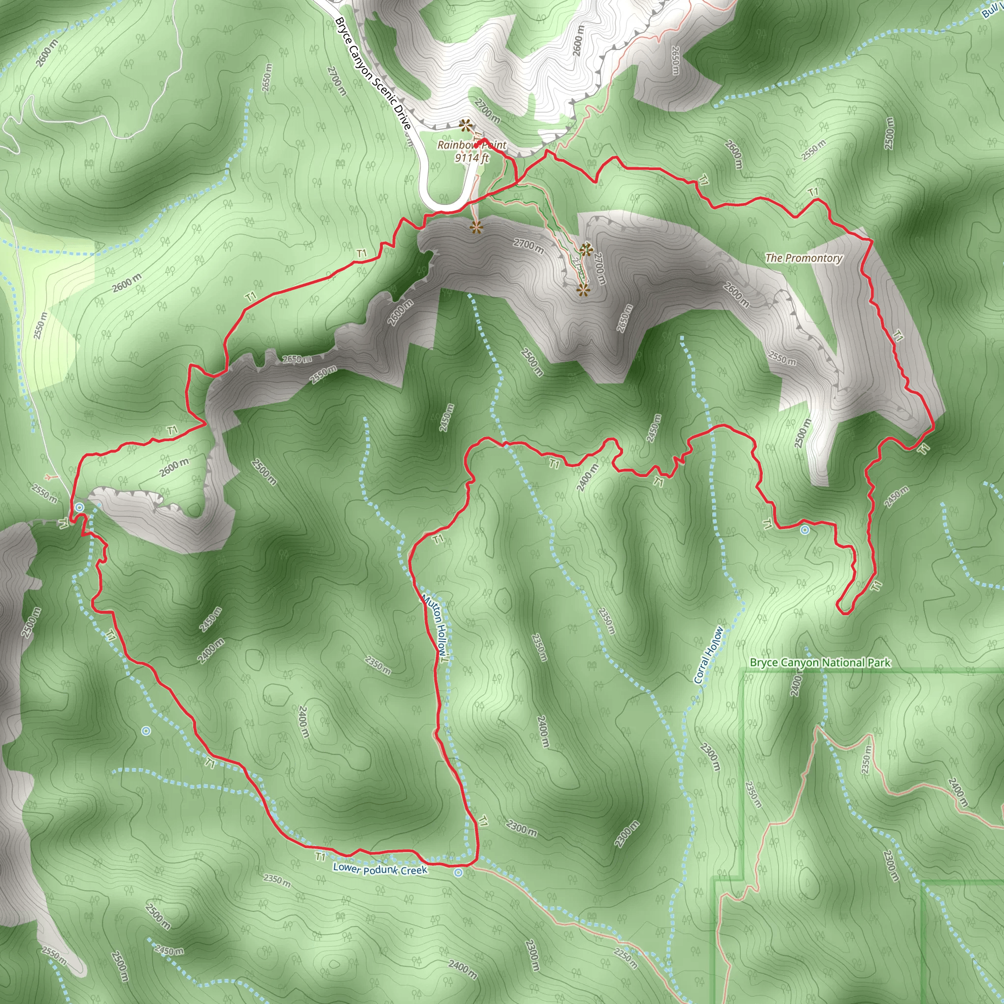 Riggs Spring Loop Trail mobile static map