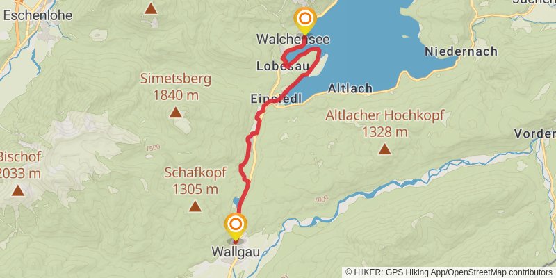 Jakobsweg Isar-Loisach-Leutascher Ache-Inn stage 4 Map