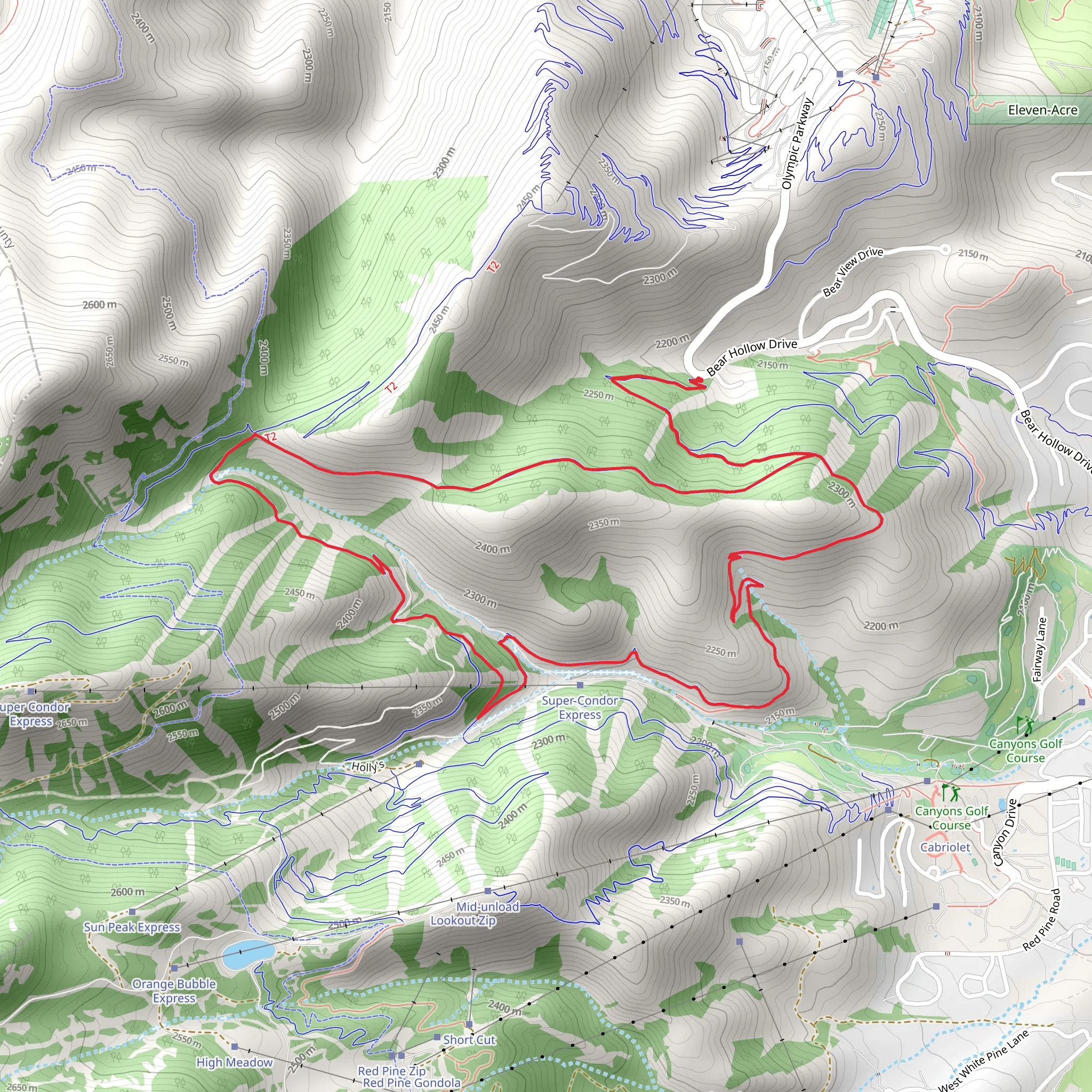 Rob's Trail and Rosebud's Heaven Loop mobile static map