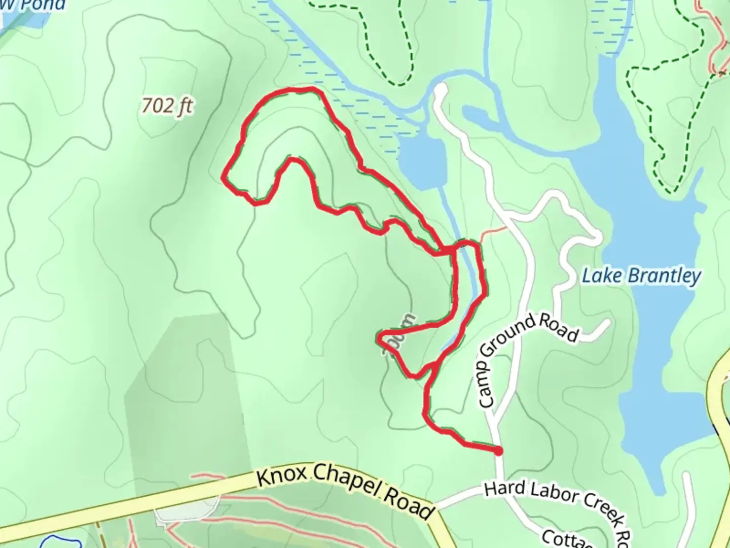 An image depicting the trail Brantley and Beaverpond Nature Trail and its surrounding area.