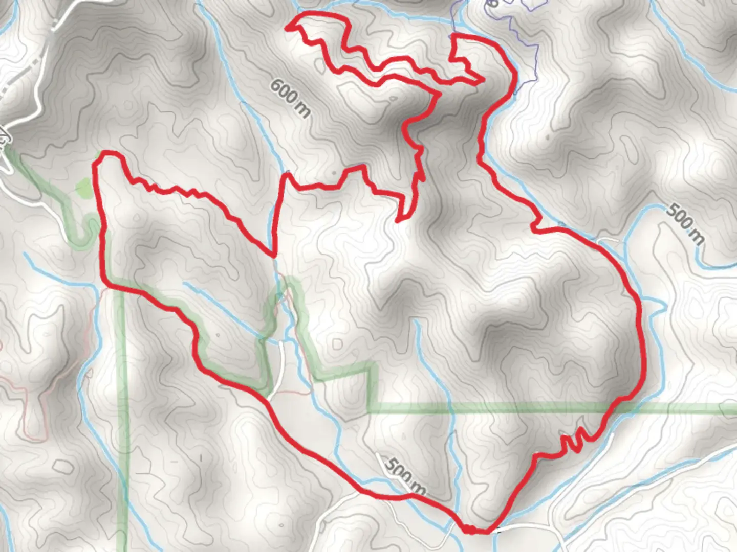 An image depicting the trail Pinhoti Trail and Bear Creek Loop and its surrounding area.