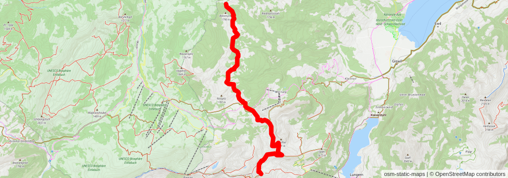 Obwaldner Höhenweg stage 3 Map