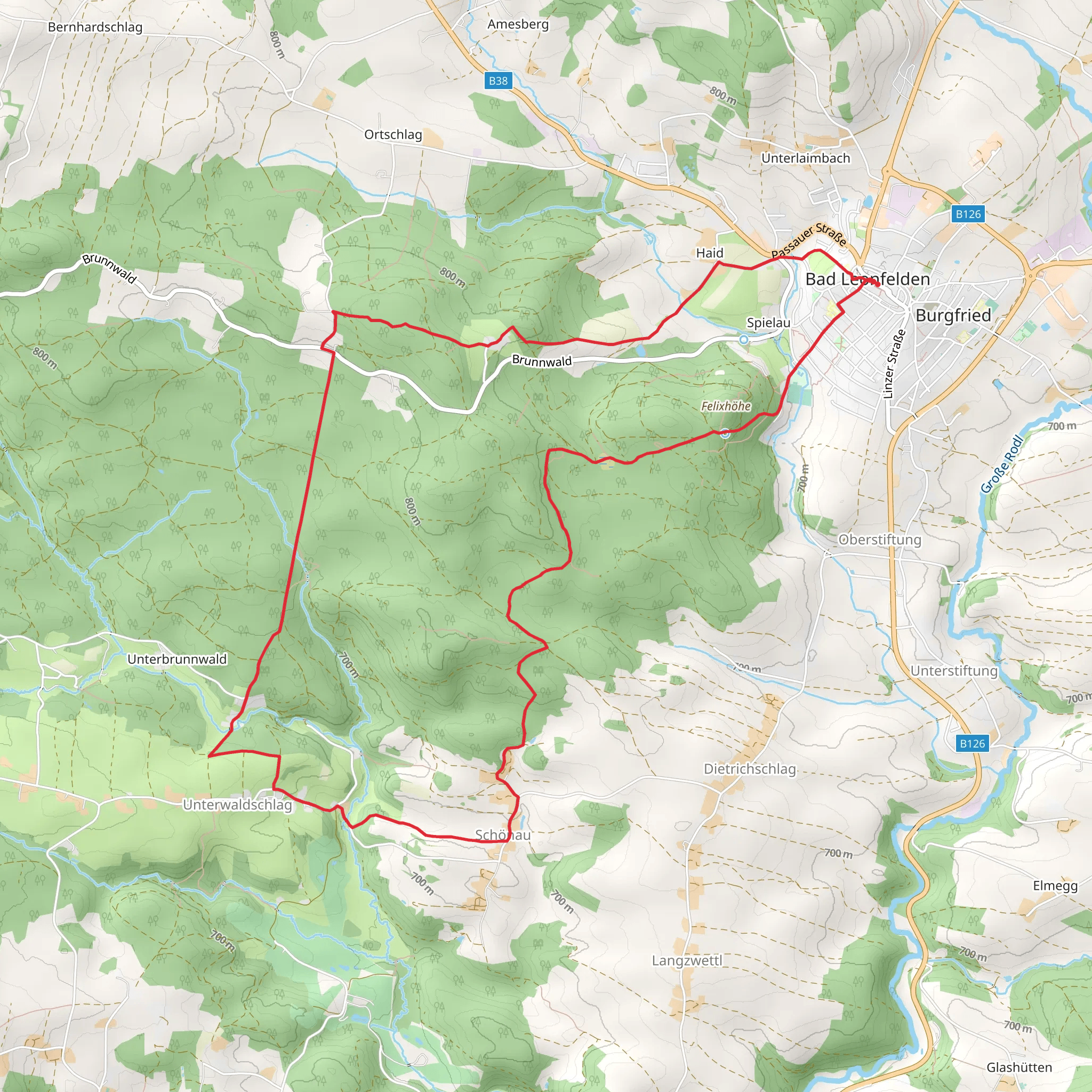 Brunnwald-Runde mobile static map