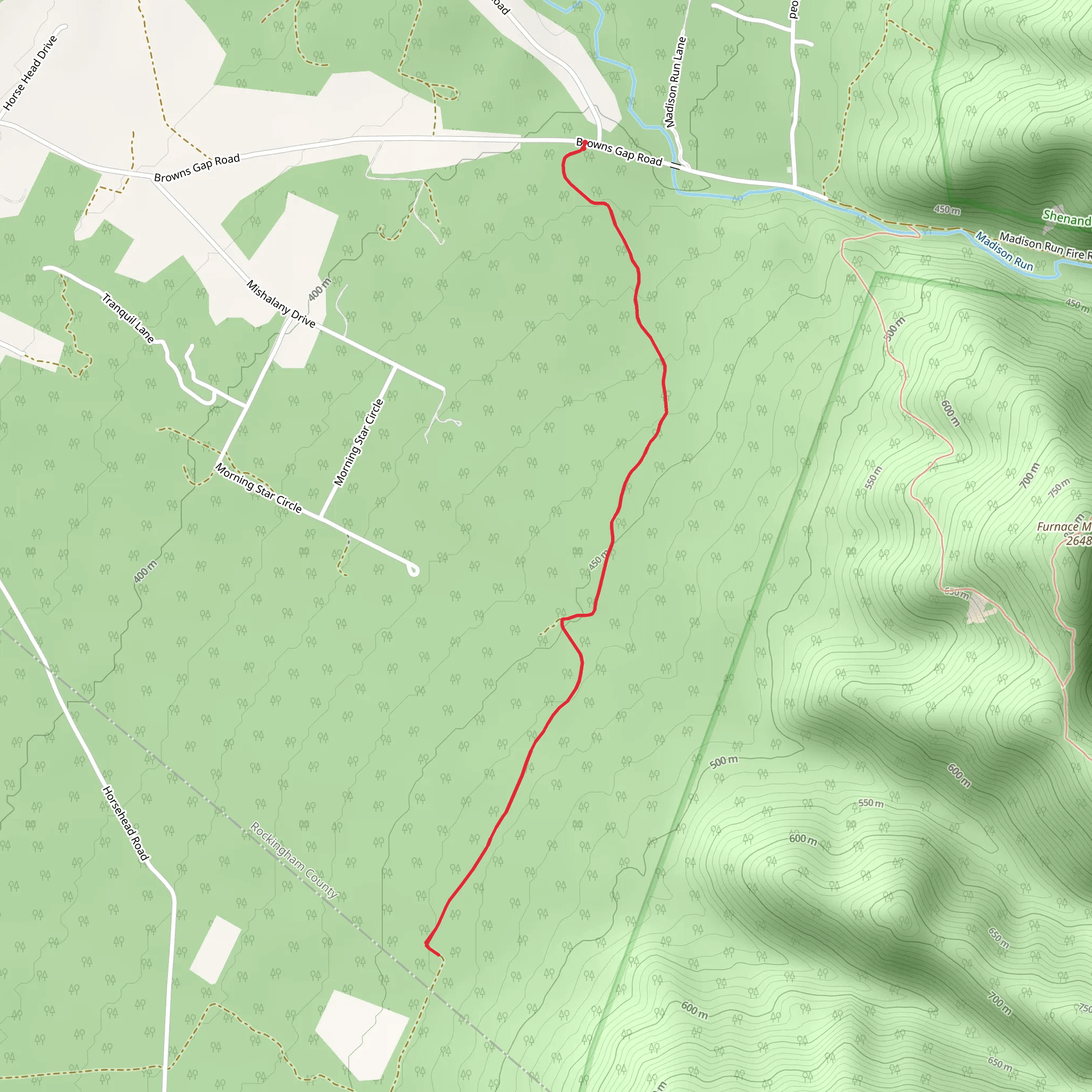Browns Gap Road - South mobile static map