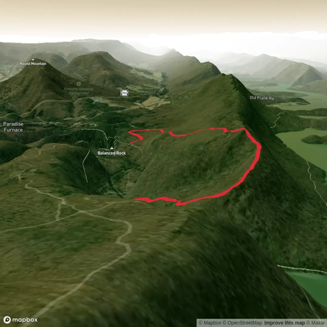 An image depicting the trail Brumbaugh Trail and its surrounding area.