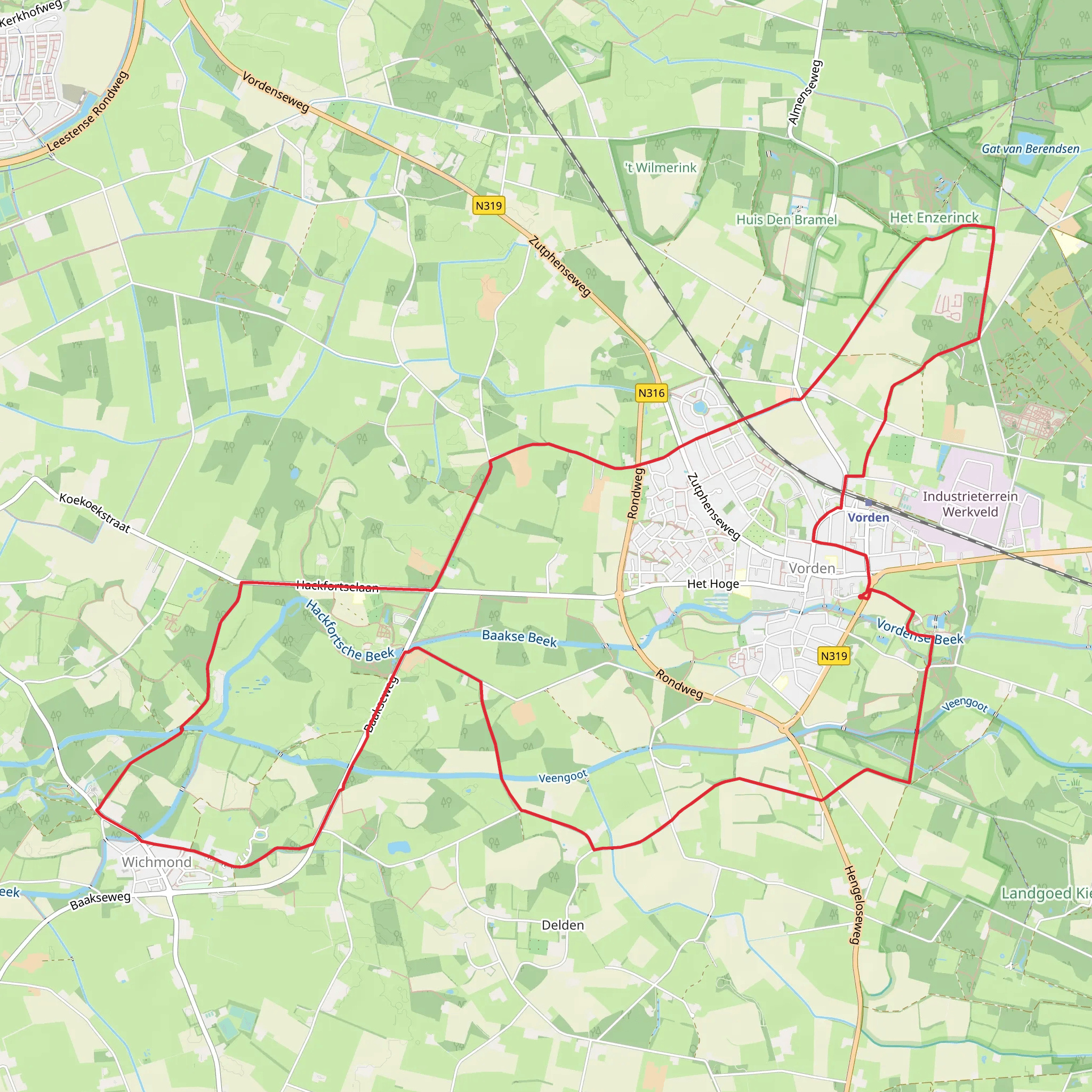 Trekvogelpad and Hackforste Enk Route mobile static map