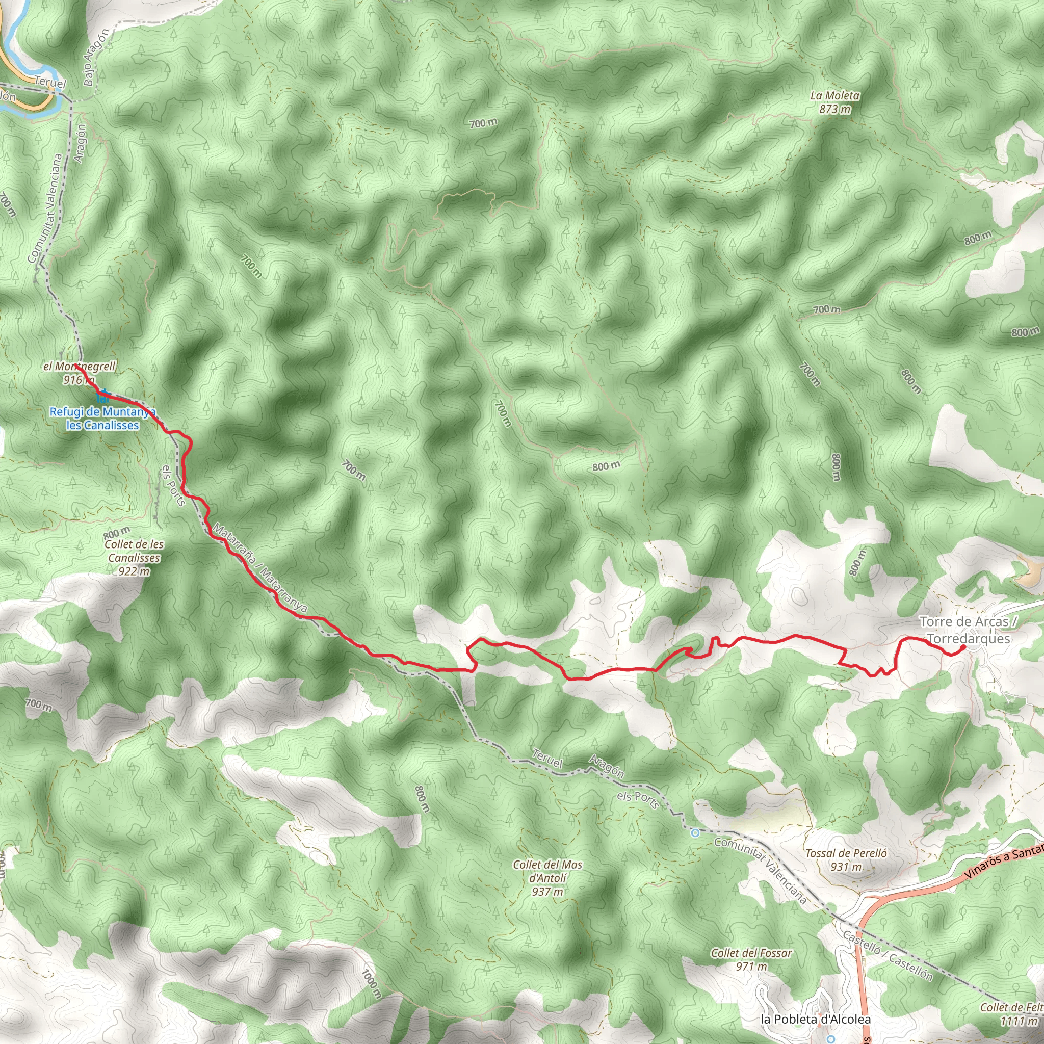 Arcas Tower - Monegrell Viewpoint PR TE 171 mobile static map