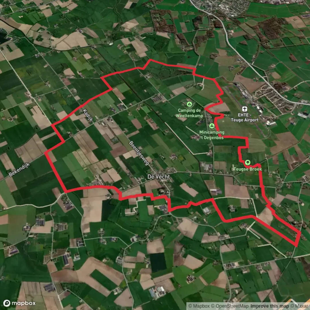 An image depicting the trail Avervoorderpad Loop and its surrounding area.