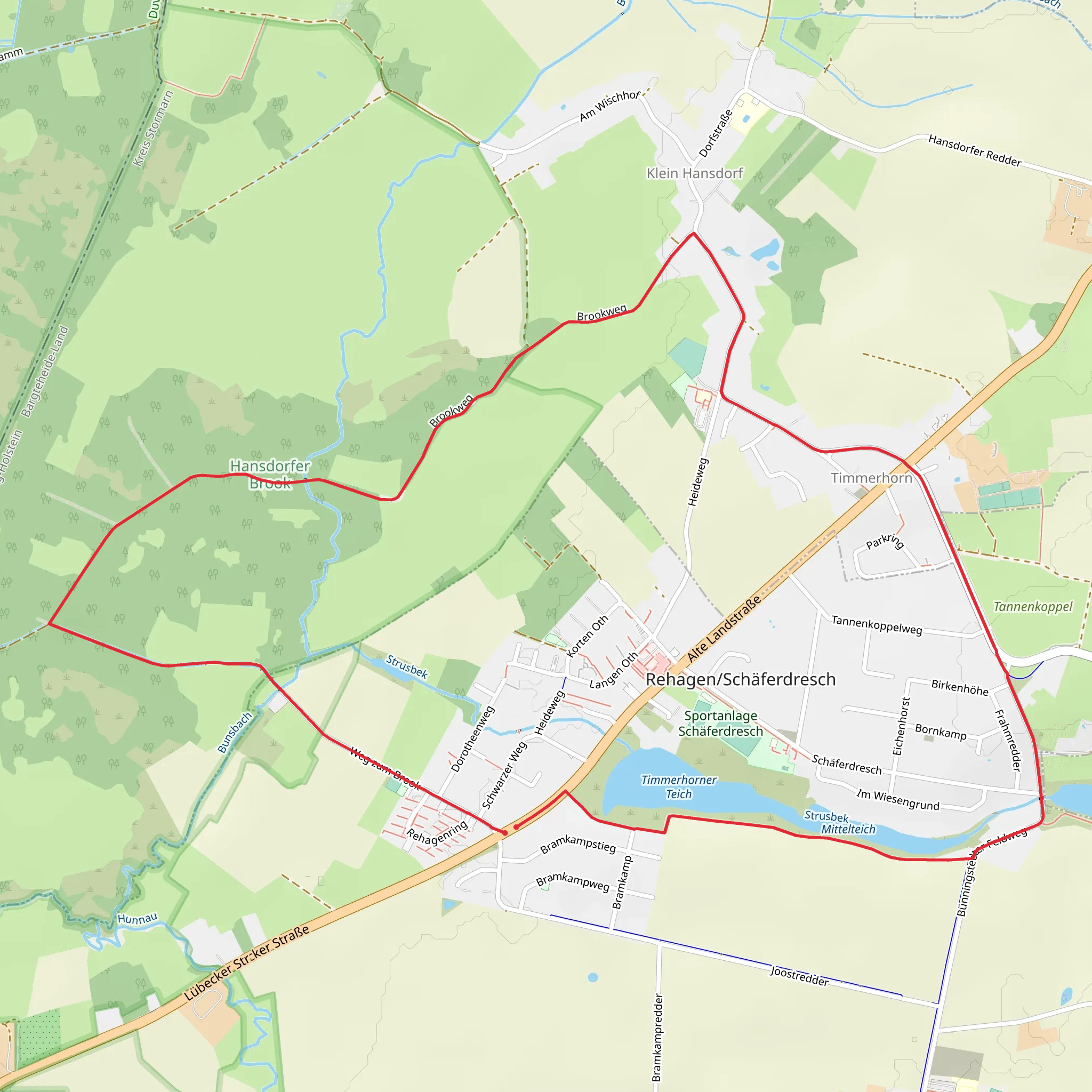 Hansdorfer Brook and Rehagen Loop mobile static map